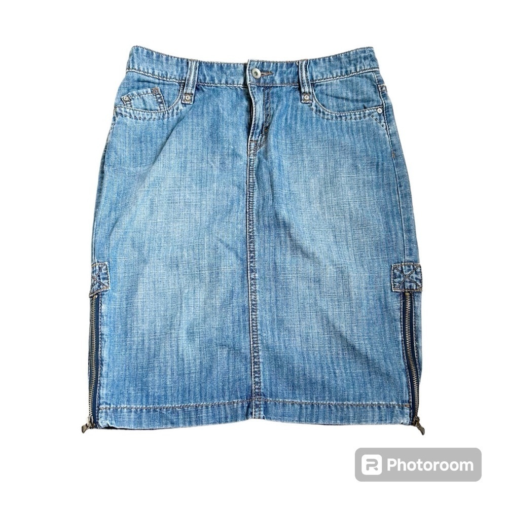 Esprit Blue Cotton Denim Skirt, Size Zipper Spring/Summer Bundle & Save
